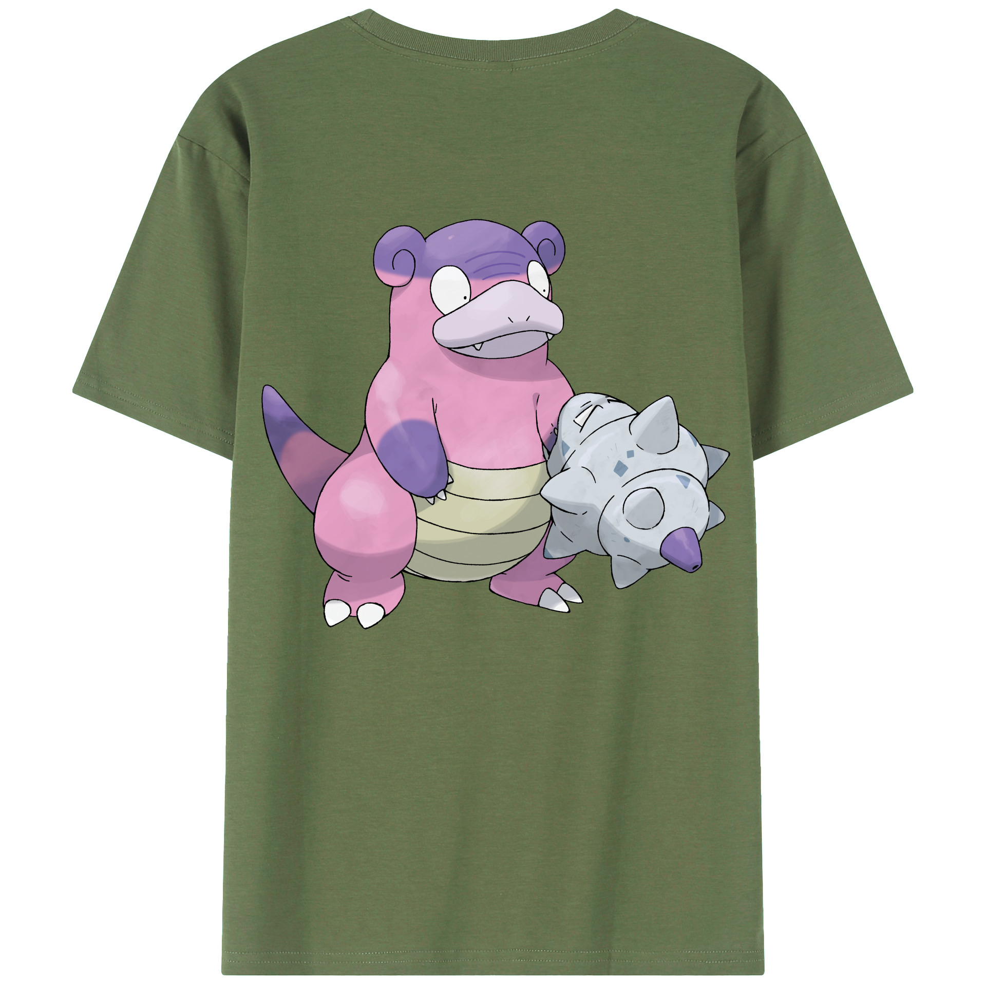 （画像用） ポケットモンスター Pokémon 綿100％ メンズ半袖Tシャツ（バックプリント） 通気性
